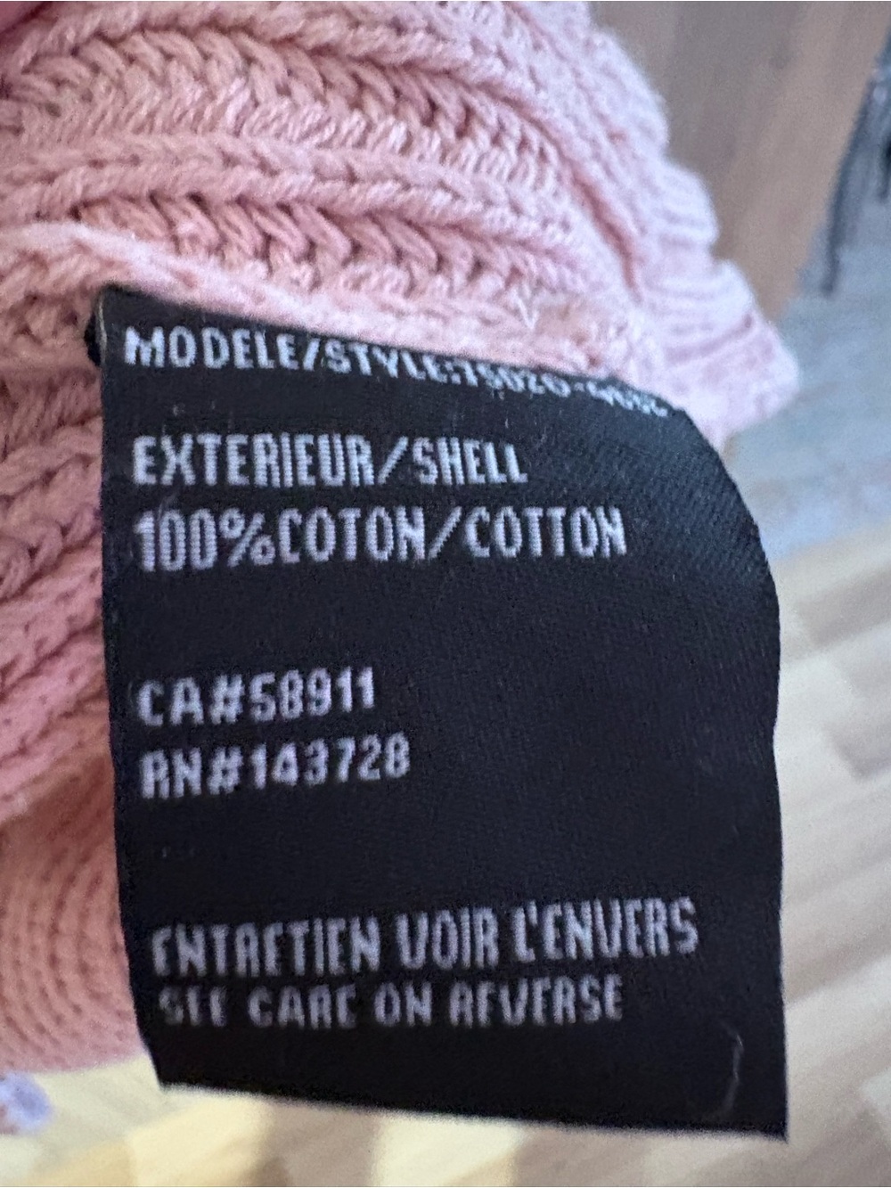 Tribal pink dimensional cotton sweater - Picture 5 of 5